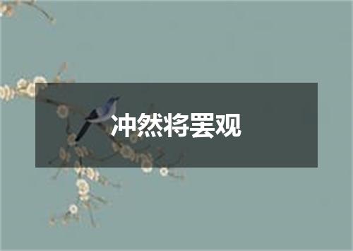 冲然将罢观