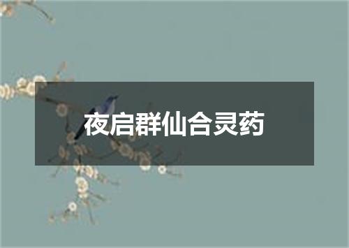 夜启群仙合灵药