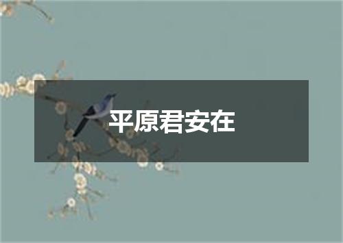 平原君安在