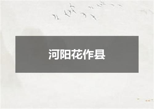 河阳花作县