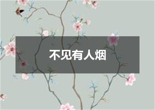 不见有人烟