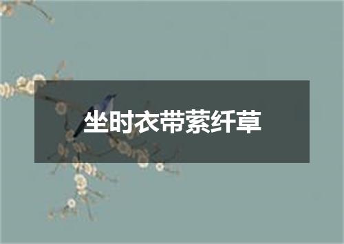 坐时衣带萦纤草