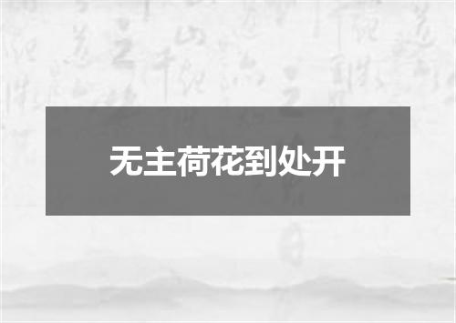 无主荷花到处开