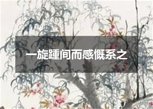 一旋踵间而感慨系之