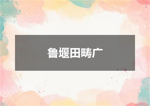 鲁堰田畴广
