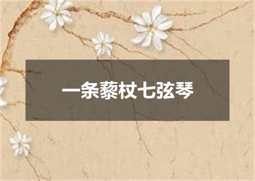 一条藜杖七弦琴
