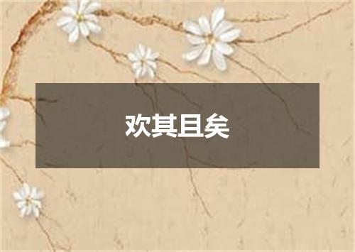 欢其且矣
