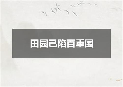 田园已陷百重围