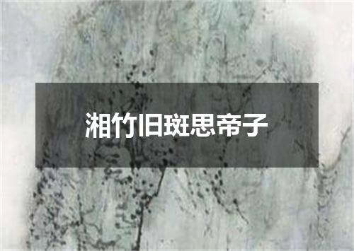 湘竹旧斑思帝子