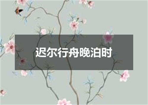 迟尔行舟晚泊时