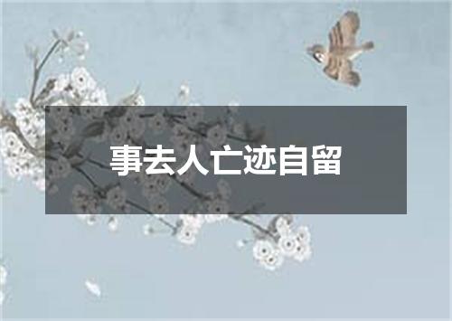 事去人亡迹自留