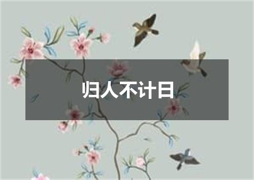 归人不计日