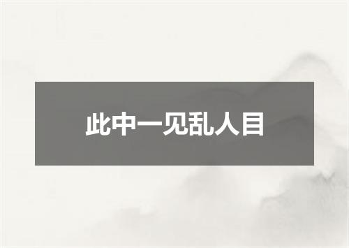 此中一见乱人目