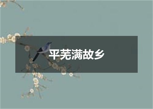 平芜满故乡