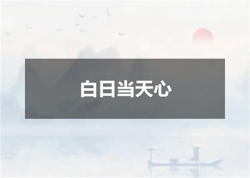 白日当天心