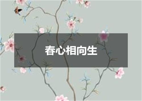 春心相向生