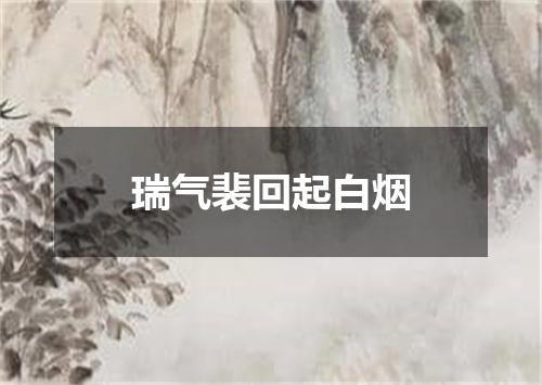 瑞气裴回起白烟