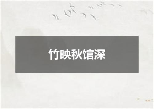 竹映秋馆深