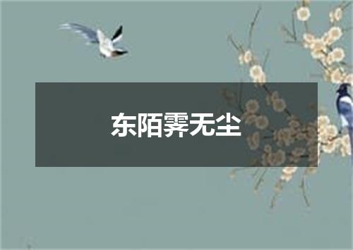 东陌霁无尘