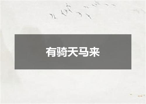 有骑天马来