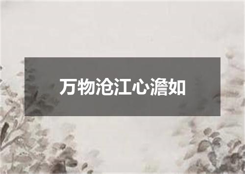 万物沧江心澹如