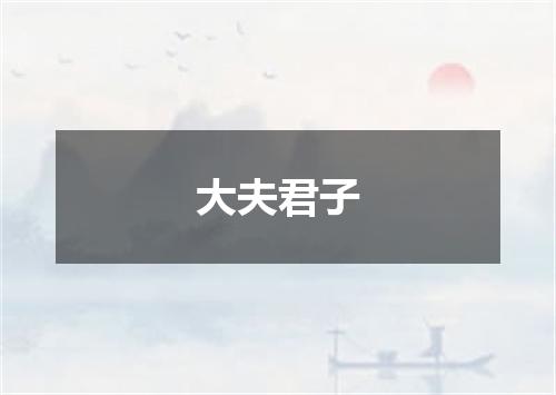 大夫君子