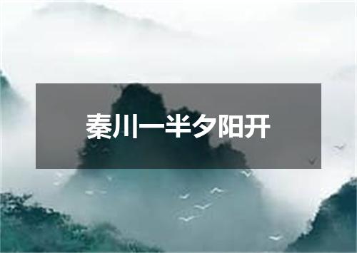 秦川一半夕阳开