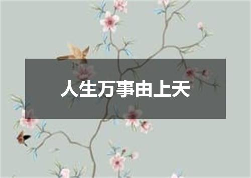 人生万事由上天