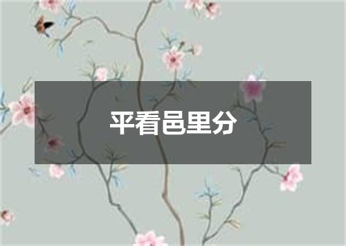 平看邑里分