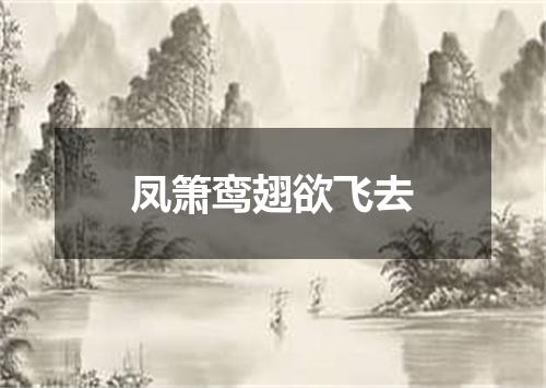凤箫鸾翅欲飞去