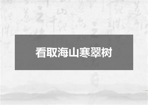 看取海山寒翠树
