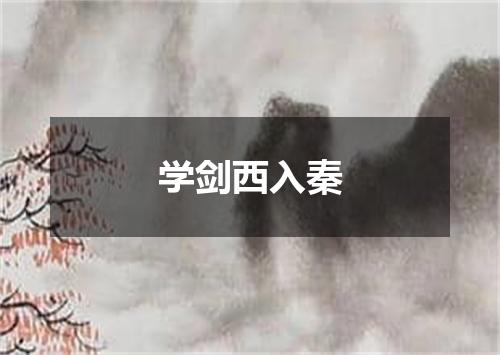 学剑西入秦