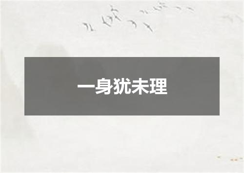 一身犹未理