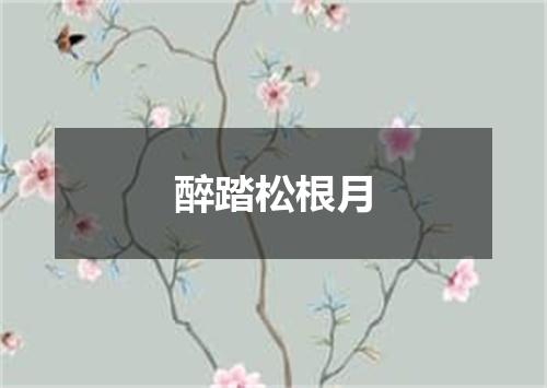 醉踏松根月