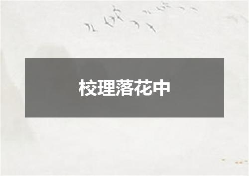 校理落花中