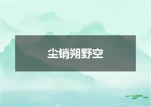 尘销朔野空