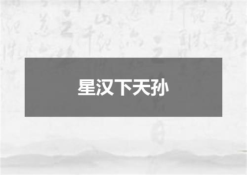 星汉下天孙