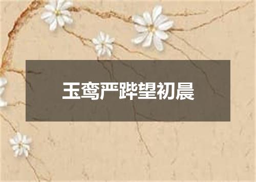 玉鸾严跸望初晨