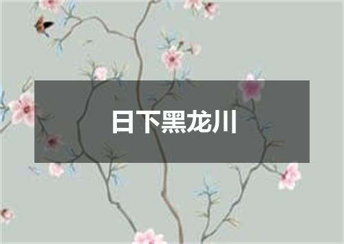 日下黑龙川