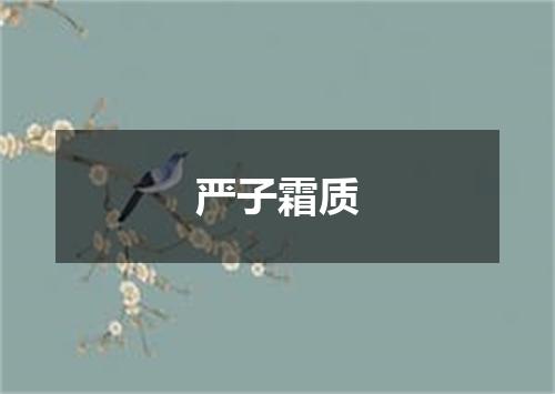 严子霜质