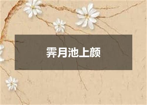 霁月池上颜