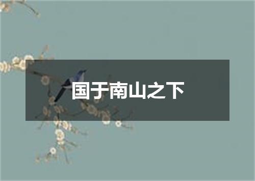 国于南山之下