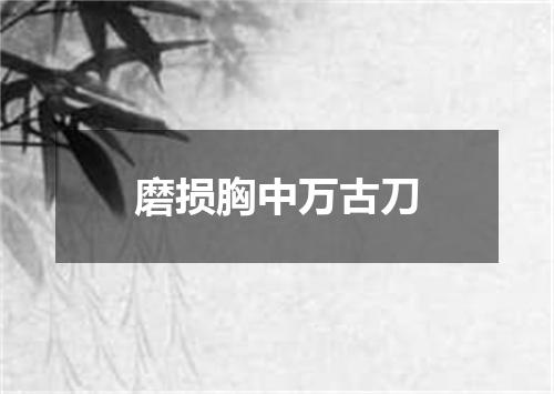 磨损胸中万古刀