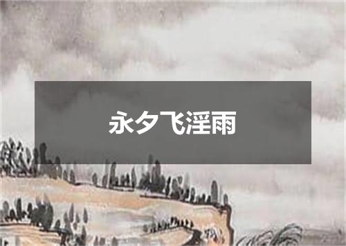 永夕飞淫雨