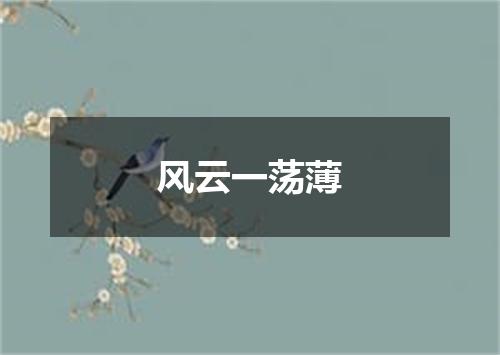 风云一荡薄