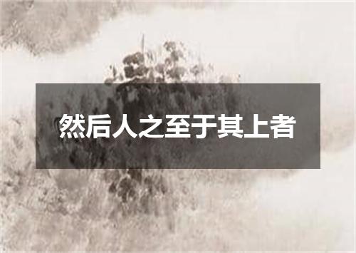 然后人之至于其上者
