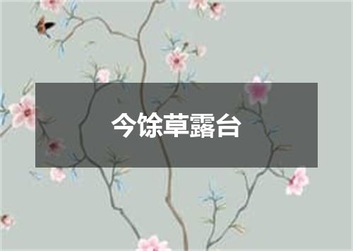 今馀草露台