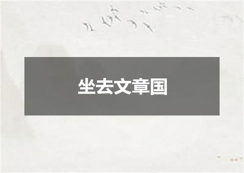 坐去文章国