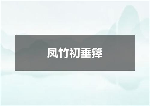 凤竹初垂箨