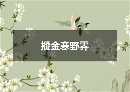 摐金寒野霁